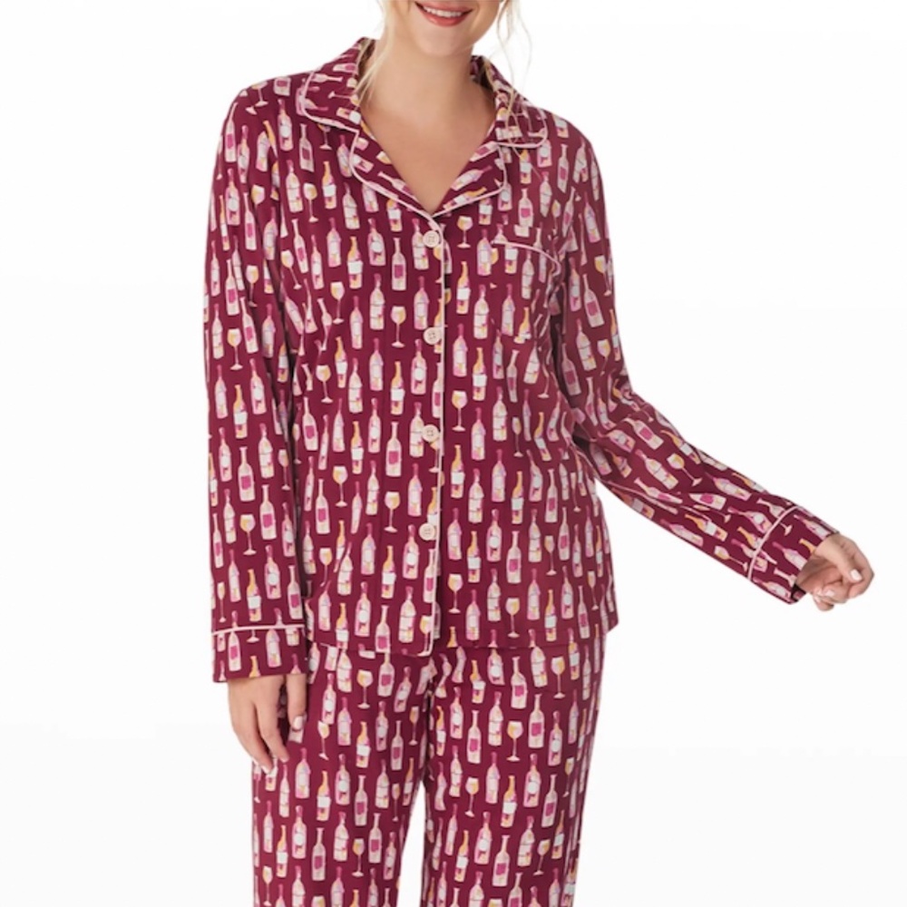 NWT Bedhead Pajamas Sommelier Novelty Pajama Set - XS (Wine Bottle Print)